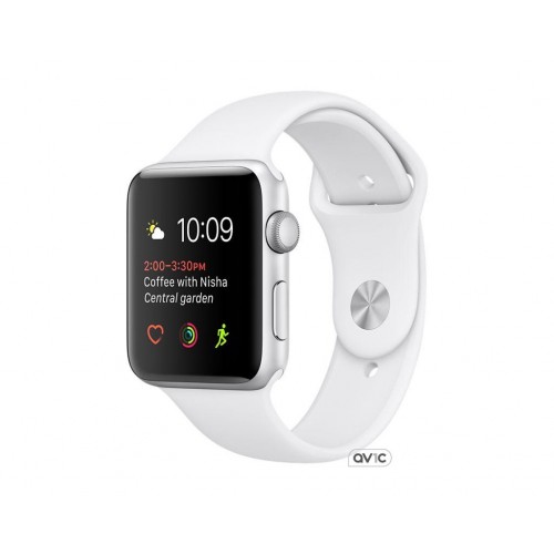 Apple Watch Series 1 42mm Silver Aluminum Case with White Sport Band (MNNL2)