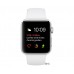Apple Watch Series 1 42mm Silver Aluminum Case with White Sport Band (MNNL2)