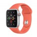 Apple Watch Series 5 (GPS+CELLULAR) 44mm Silver Aluminum Case with Sport Band Clementine