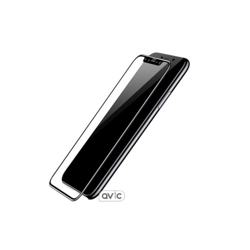 Baseus silk screen protector for iPhone X (Black)