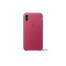 Чехол для Apple iPhone X Leather Case Pink Fuchsia (MQTJ2)