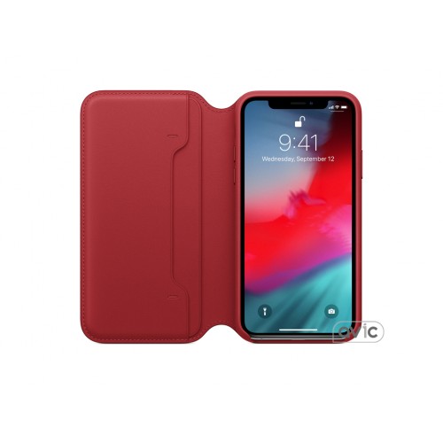 Чехол для Apple iPhone X Leather Folio Berry (MQRX2)
