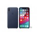 Чехол для Apple iPhone XS Max Leather Case Midnight Blue Copy