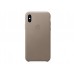Чехол для Apple iPhone XS Leather Case Taupe Copy