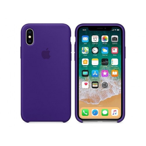 Чехол для Apple iPhone XS Silicone Case Purple (Copy)