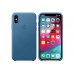 Чехол для Apple iPhone XS Leather Case Cape Cod Blue Copy