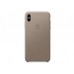 Чехол для Apple iPhone XS Max Leather Case Taupe Copy