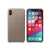 Чехол для Apple iPhone XS Max Leather Case Taupe Copy