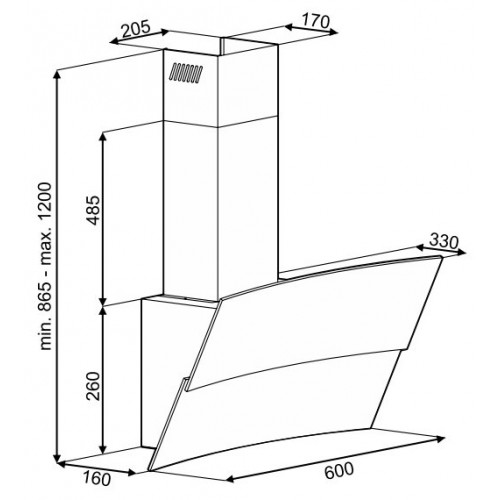 Вытяжка Amica OKC625SW