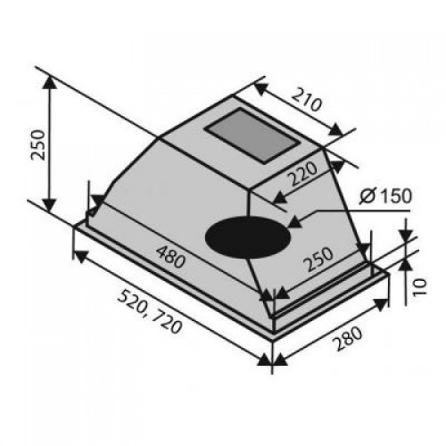 Вытяжка Ventolux PUNTO 90 (1000) PB IT