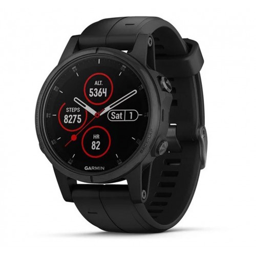 Смарт-часы Garmin Fenix 5S Plus Sapphire Black with Black Band (010-01987-03)