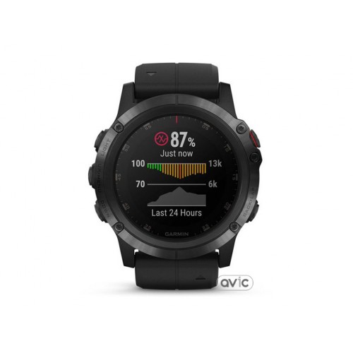 Смарт-часы Garmin Fenix 5x Plus Sapphire Black with Black Band (010-01989-01)