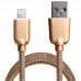 Кабель Grand-X USB-Lightning ML-02 1.5A, 1м Gold (ML02G)