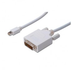 Кабель мультимедийный miniDisplayPort to DVI 24+1 1.0m DIGITUS (AK-340305-010-W)