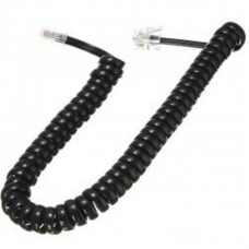 Кабель телефонный Atcom (17373) спиральный, 4P4C, 2м, черный