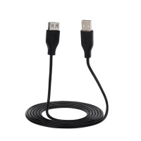 Кабель 2E (2E-W-3168) USB 2.0 (AM/AF), 1.8м, черный