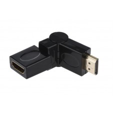 Переходник 2E (2EW-1486), HDMI-HDMI, AM/AF, поворотный, черный