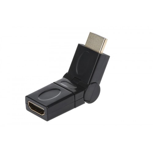 Переходник 2E (2EW-1486), HDMI-HDMI, AM/AF, поворотный, черный