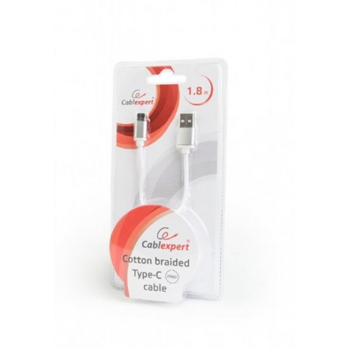 Кабель Cablexpert (CCB-mUSB2B-AMCM-6-S) USB 2.0 - USB Type-C, 1.8м, серебристый