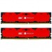 Модуль DDR4 16GB (2x8GB) 2400 MHz Iridium Red GOODRAM (IR-R2400D464L15S/16GDC)