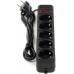 Сетевой фильтр Maxxter 5 розеток 1.8м (Black) (SPM5-G-6B)
