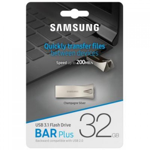 Флешка Samsung 32GB Bar Plus Silver USB 3.1 (MUF-32BE3/APC)