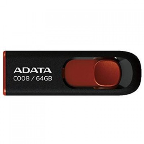 Флешка A-DATA 64GB C008 Black+Red USB 2.0 (AC008-64G-RKD)