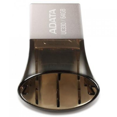 Флешка A-DATA 64GB UC330 Black USB 2.0 OTG (AUC330-64G-RBK)