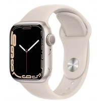 Apple Watch Series 7 41mm Starlight Aluminum Case with Starlight Sport Band MKMY3UL/A