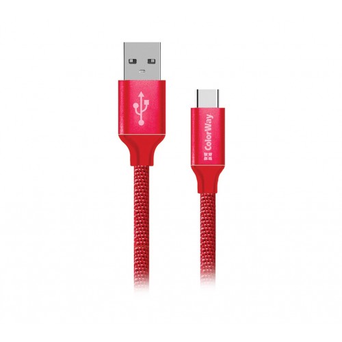 Кабель ColorWay USB-USB Type-C, 1м Red (CW-CBUC003-RD)
