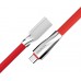 Кабель Rock Salmon type C 3A Charge & Sync flat cable 1 m Red