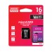 Карта памяти MicroSDHC 16GB UHS-I Class 10 Goodram + SD-adapter (M1AA-0160R12)