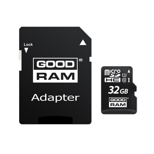 Карта памяти GOODRAM 32 GB microSDHC class 10 UHS-I + SD Adapter M1AA-0320R11