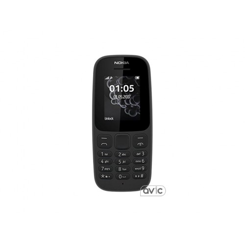 Мобильный телефон Nokia 105 Dual Sim New Black (A00028315)