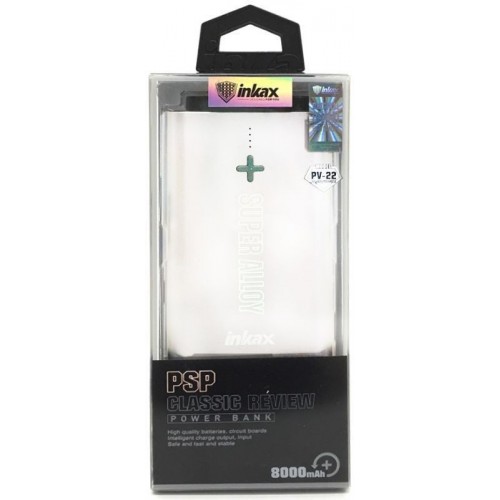 Power Bank INKAX 8000 mAh PV-22 3.1A Li-Pol White