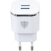 Зарядное устройство INKAX CD-20 Travel charger + Lightning cable 2USB 3.4A White