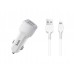 Автомобильное зарядное устройство Hoco Z23 Grand Style+Cable (Lightning) 2.4A 2USB White