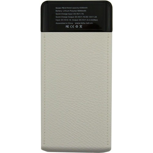 Power Bank TOTU PB34 10000mah Charm Series White