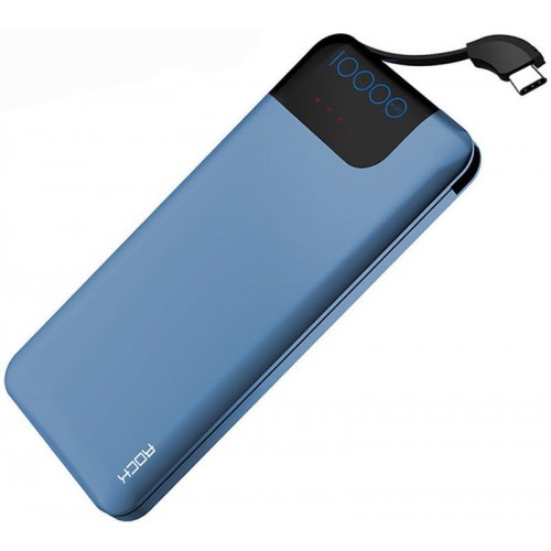 Power Bank Rock Space P40 QC3.0 Type-c 10000 mAh Blue