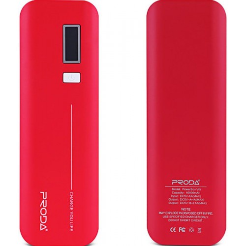 Power Bank Remax V6i Series 10000 mAh Red