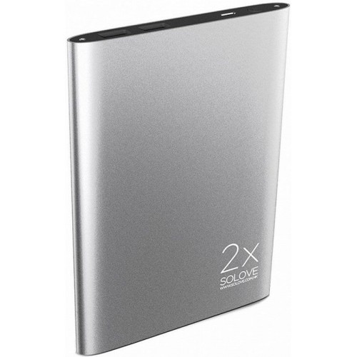 Power Bank Solove A8s Portable Metallic 20000mAh Silver