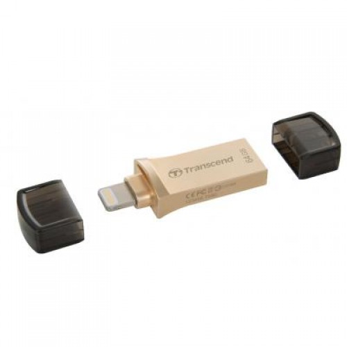 Флешка Transcend 64GB JetDrive Go 500 Gold USB 3.1/Lightning (TS64GJDG500G)