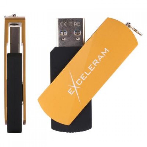 Флешка eXceleram 64GB P2 Series Gold/Black USB 3.1 Gen 1 (EXP2U3GOB64)