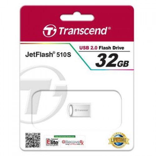 Флешка Transcend JetFlash 510, Silver Plating (TS32GJF510S)