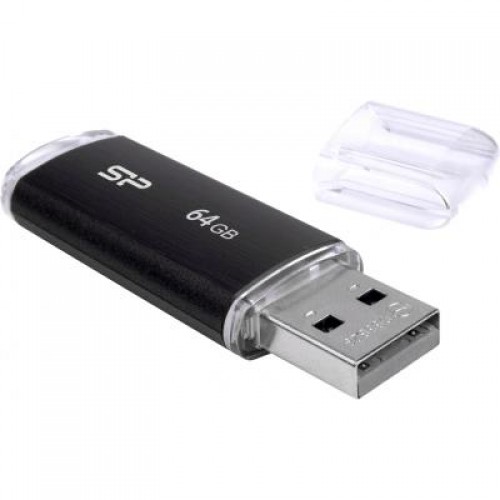 Флешка Silicon Power 64GB Ultima U02 Black USB 2.0 (SP064GBUF2U02V1K)