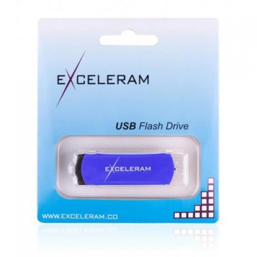 Флешка eXceleram 8GB P2 Series Blue/Black USB 2.0 (EXP2U2BLB08)