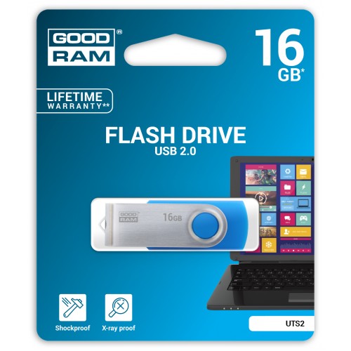 Флешка USB 16GB GOODRAM UTS2 (Twister) Blue (UTS2-0160B0R11)