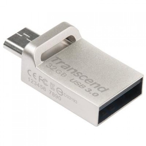 Флешка Transcend 32GB JetFlash OTG 880 Metal Silver USB 3.0 (TS32GJF880S)