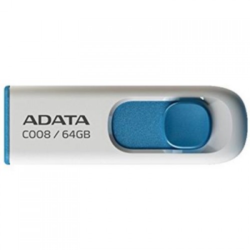 Флешка A-DATA 64GB C008 White+Blue USB 2.0 (AC008-64G-RWE)