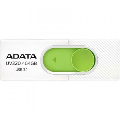 Флешка A-DATA 64GB UV320 White/Green USB 3.1 (AUV320-64G-RWHGN)